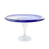 Outlet Murano Glass Blue Cake Stand, 25cm Tableware Brands
