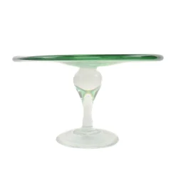 Murano Glass Green Cake Stand, 25cm Tableware Brands