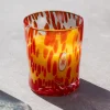 Clearance Murano Glass Tumbler, Orange Table Setting|Drinking Glasses