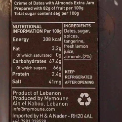 Online Date & Almond Jam, 250g Ingredients Brands|Jam, Honey & Spreads