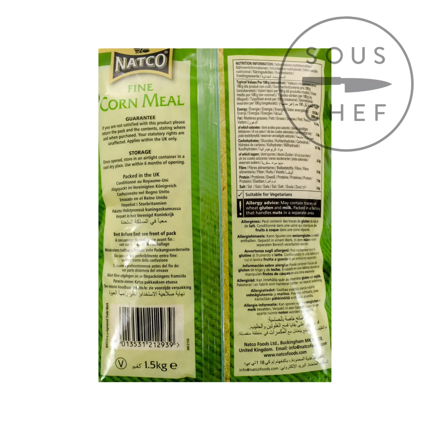 Discount Cornmeal Fine, 1.5kg Indian Ingredients|Baking Ingredients