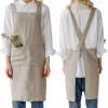 Hot Natural Crossback Linen Apron Kitchen Textiles & Clothing