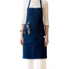 Best Navy Daily Linen Apron Kitchen Textiles & Clothing