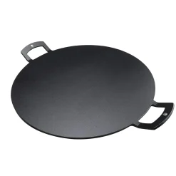 Outlet Spun Iron Baking Griddle with Handles, 12" Baking Supplies & Equipment