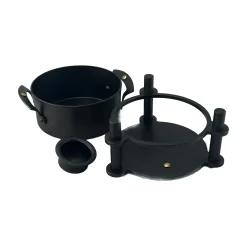 Best Spun Iron Fondue Set, 975ml Pots & Pans
