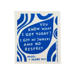 Hot No Snacks No Respect Swedish Compostable Dishcloth Kitchen Textiles & Clothing