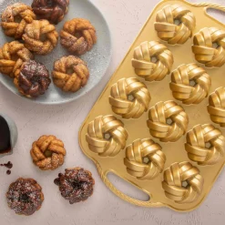 Online Gold Braided Mini Bundt Pan Baking Supplies & Equipment