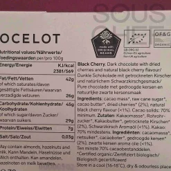 Clearance Organic Dark Chocolate & Black Cherry Chocolate Bar, 70g Made In The Uk|Chocolate & Sweets