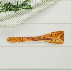 Outlet Olive Wood Spatula with Holes, 30cm Middle Eastern Ingredients|Kitchen Tools & Utensils