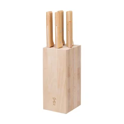 Beechwood Knife Block, 5 Slot Kitchen Knives