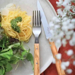 Sale La Table Au Soleil 8 Piece Olive Wood Handle Cutlery Set Cutlery|Tableware Brands