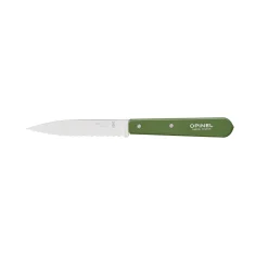 Best No 113 Khaki Beechwood Handle Serrated Paring Knife, 10cm Kitchen Knives