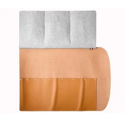 Reclaimed Leather 8 Slot Knife Roll Kitchen Knives