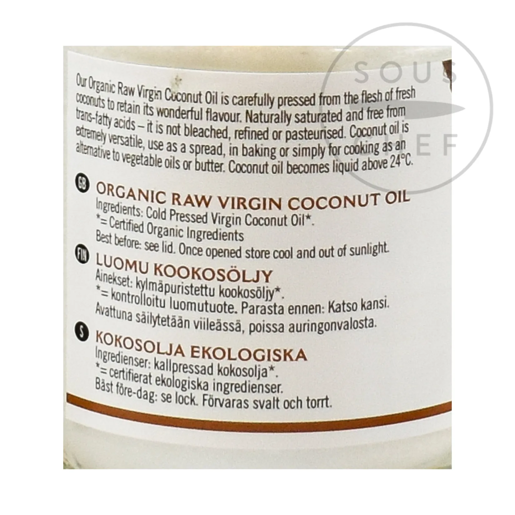 Sale Organic Virgin Coconut Oil, 200ml Ingredients Brands|African Ingredients