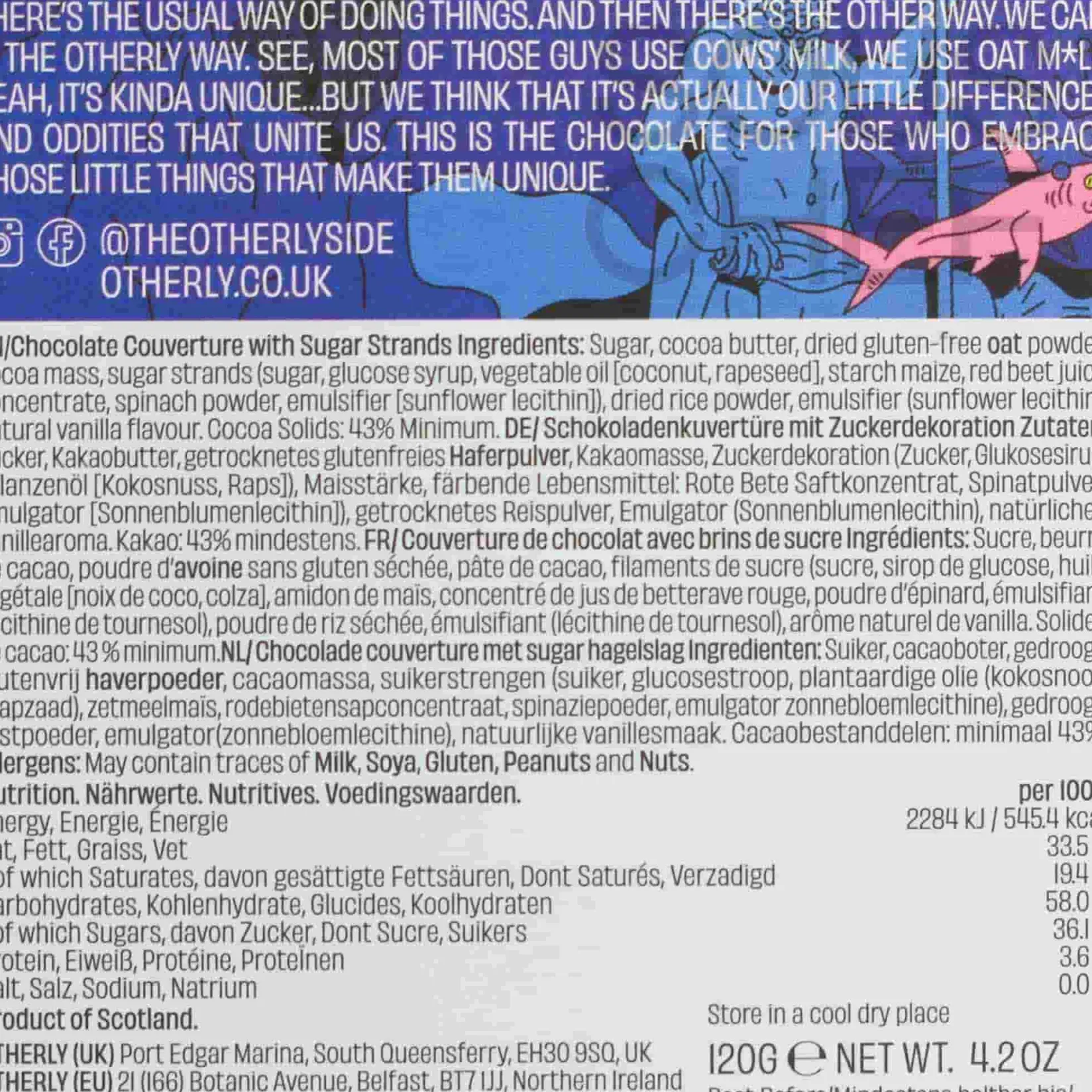 Online Birthday Cake Oatm*lk Chocolate Bar, 120g Ingredients Brands|Chocolate & Sweets