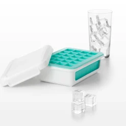 Clearance Covered Silicone Cocktail Ice Cube Tray Cocktail Making & Barware