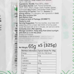 Online Pack of 5 Superior Soup Rice Instant Noodle, 65g Ingredients Brands