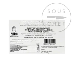 Hot Candied Orange In Small Cubes, 1kg Ingredients Brands|Italian Ingredients