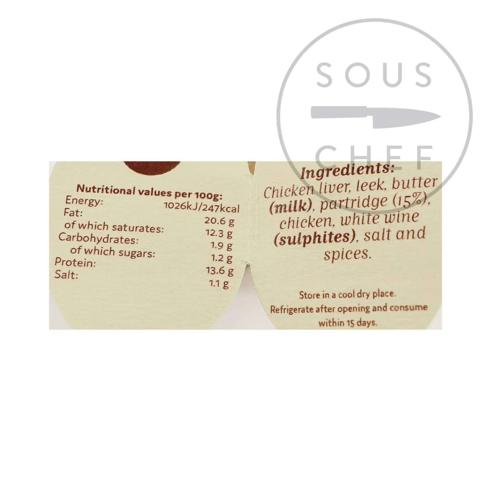 Online Partridge Pate, 175g Ingredients Brands|Spanish Ingredients