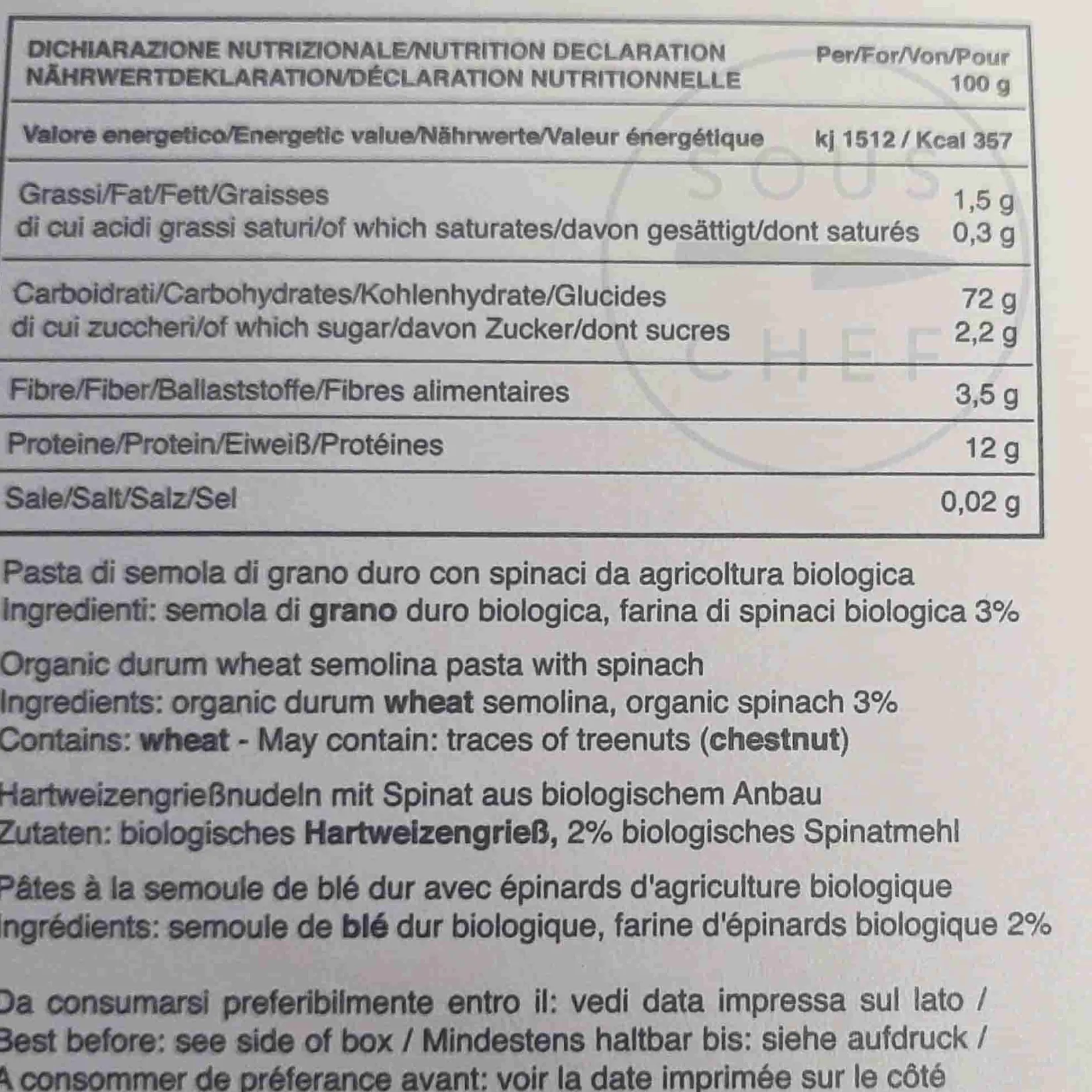 New Taglierini Verdi, 500g Italian Ingredients|Pasta, Rice & Beans