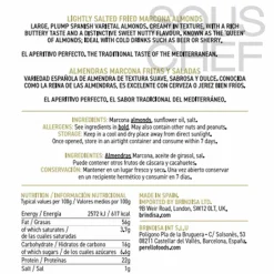 New Salted Marcona Almonds, 150g Spanish Ingredients|Snacks