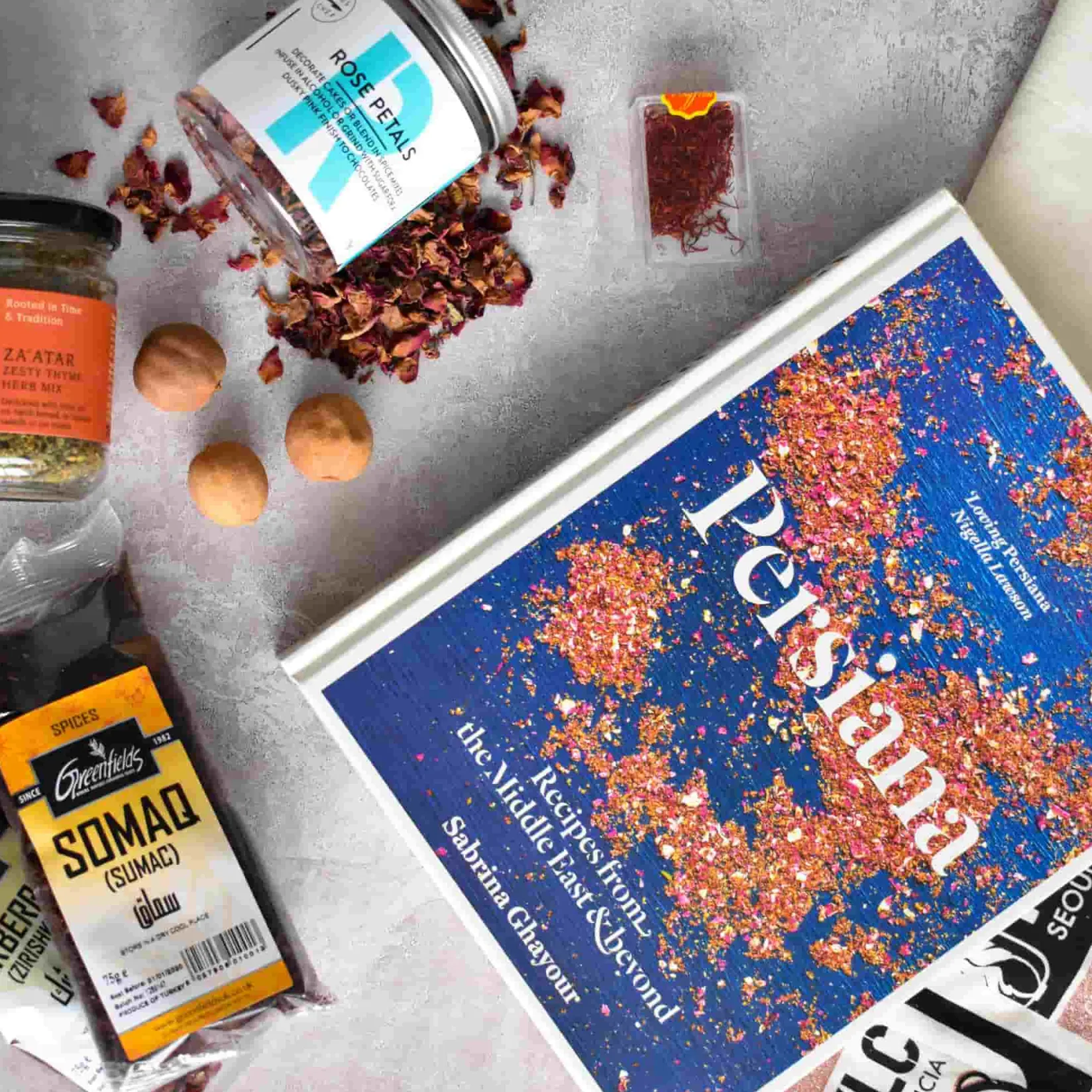 Persiana Cookbook Set Ingredients Brands|Middle Eastern Ingredients