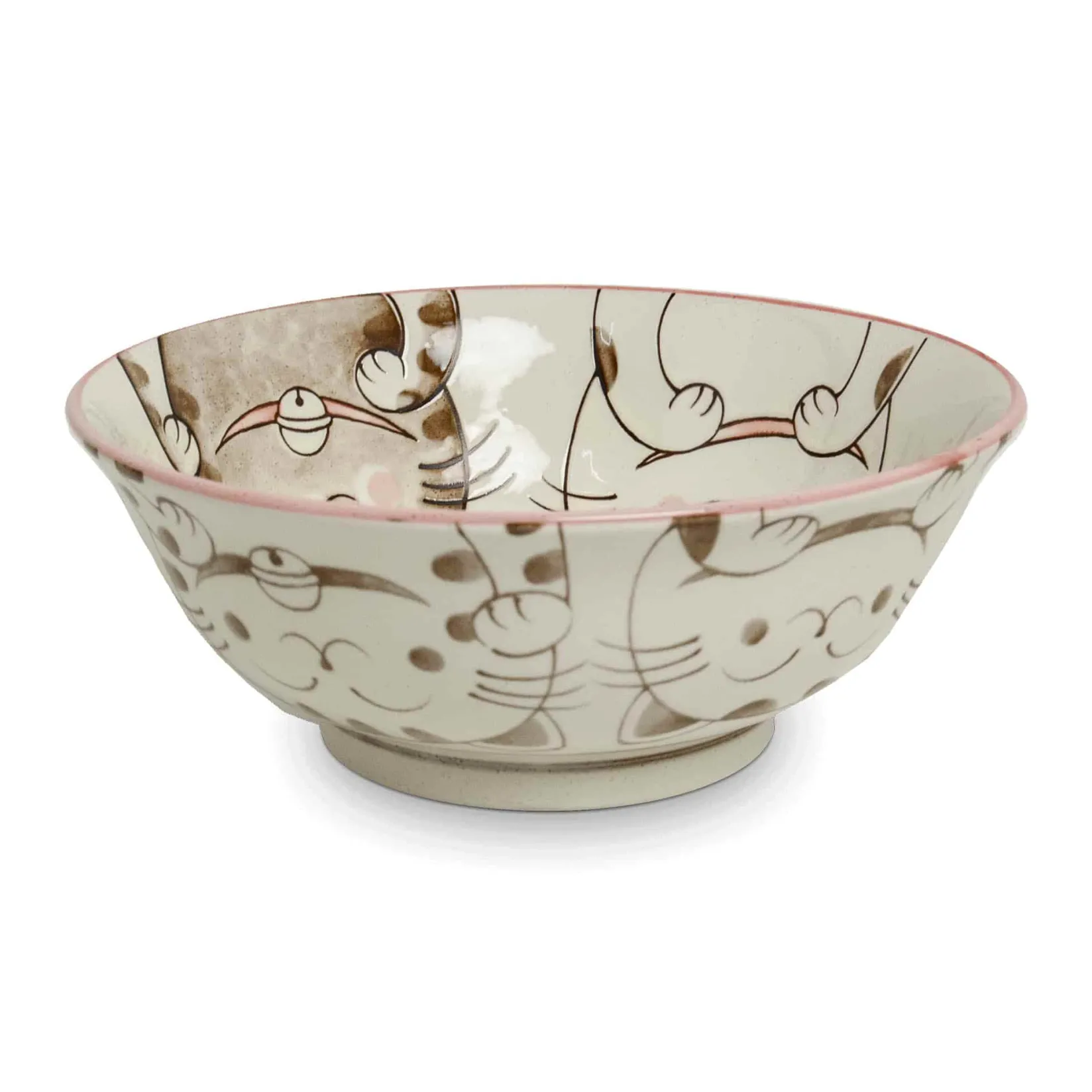 Best Pink Lucky Cat Japanese Ramen Bowl, 21cm Tableware Brands|Japanese Ingredients