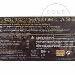 Discount Pistachio & Marzipan Turron, 200g Ingredients Brands|Spanish Ingredients