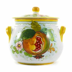 Clearance Pomegranate-Painted Terracotta Cooking Pot, 20cm Italian Ingredients|Serveware