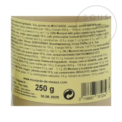 Hot Green Peppercorn Mustard, 250g French Ingredients|Sauces & Condiments