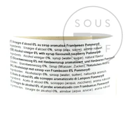 New Raspberry Vinegar, 500ml Ingredients Brands|French Ingredients