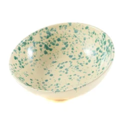 Puglia Aquamarine Splatter Large Salad Bowl, 28cm Italian Ingredients|Crockery & Dinnerware