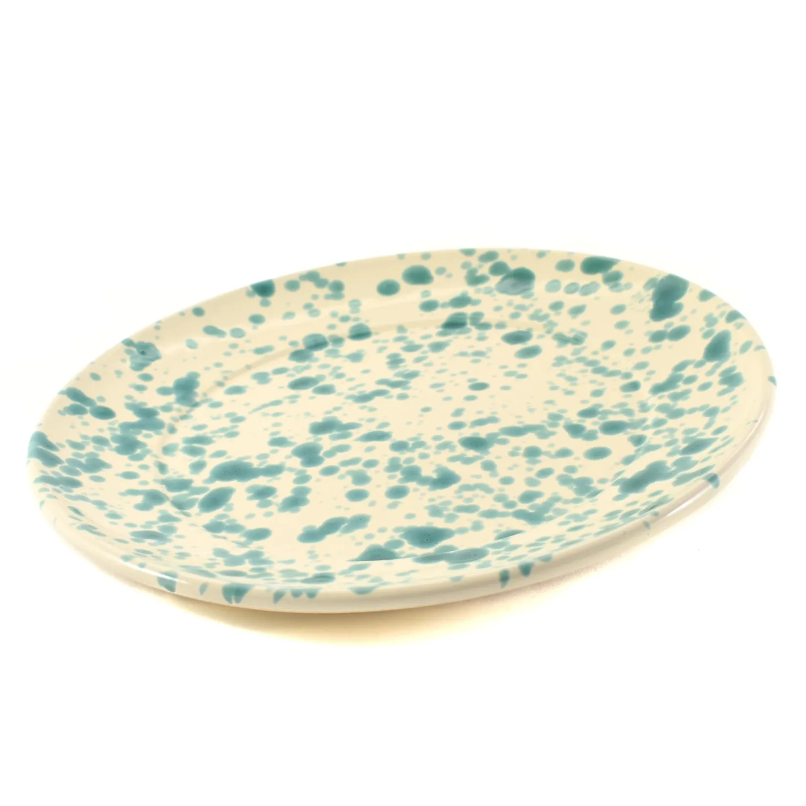 Clearance Puglia Aquamarine Splatter Dinner Plate, 27cm Italian Ingredients|Plates