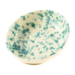 Online Puglia Aquamarine Splatter Bowl, 19cm Italian Ingredients|Crockery & Dinnerware