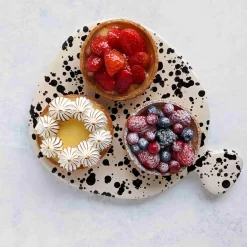 Outlet Puglia Black Splatter Ceramic Serving Board, 25cm Italian Ingredients|Serveware