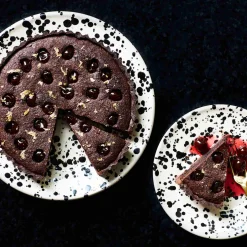 Clearance Puglia Black Splatter Dinner Plate, 27cm Italian Ingredients|Plates