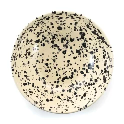Outlet Puglia Black Splatter Large Salad Bowl, 28cm Italian Ingredients|Crockery & Dinnerware