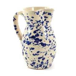 Hot Puglia Blue Splatter Pitcher Italian Ingredients|Tableware Brands