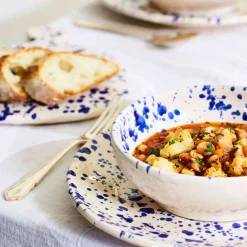 Hot Puglia Blue Splatter Pitcher Italian Ingredients|Tableware Brands