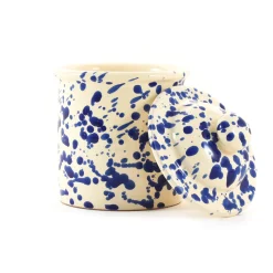 Hot Puglia Blue Splatter Storage Jar, 15cm Tableware Brands|Italian Ingredients