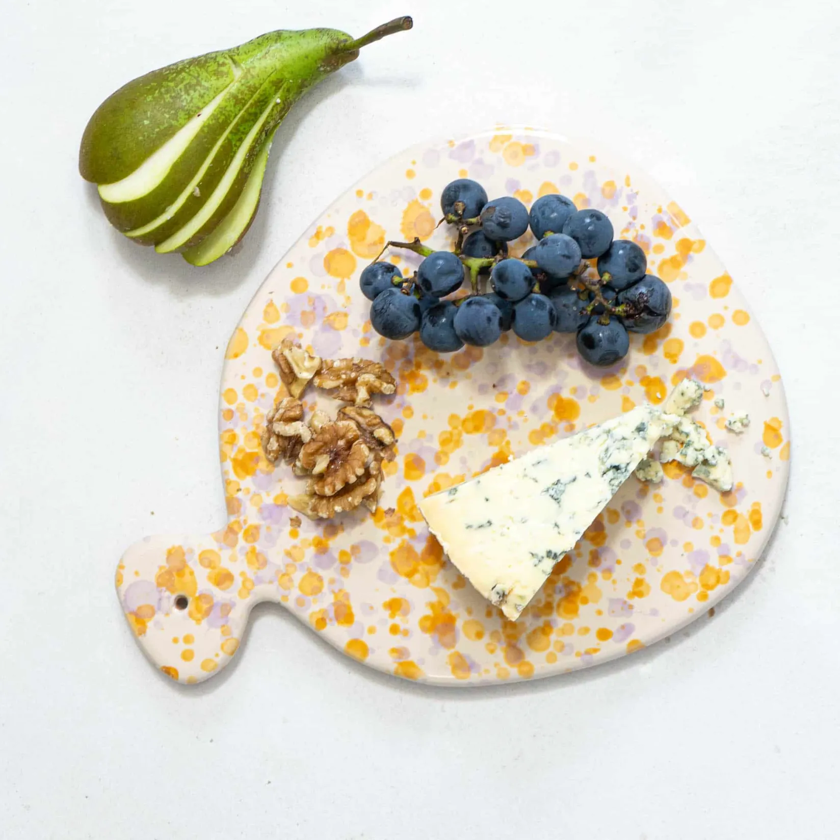 Puglia Lilac and Yellow Splatter Serving Board, 25cm Tableware Brands|Table Setting