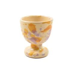 Puglia Lilac and Yellow Splatter Egg Cup Tableware Brands