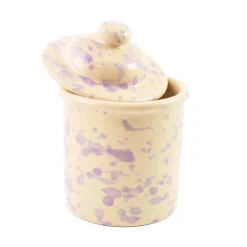 Clearance Puglia Lilac Splatter Storage Jar, 15cm Tableware Brands