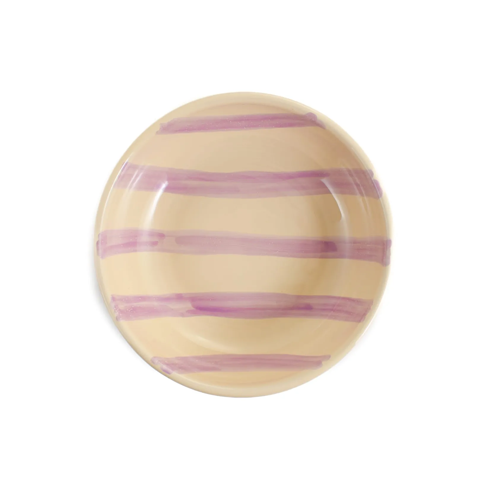 Clearance Puglia Lilac Stripe Bowl, 19cm Crockery & Dinnerware|Bowls