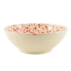 Online Puglia Red Splatter Large Salad Bowl, 28cm Italian Ingredients|Crockery & Dinnerware