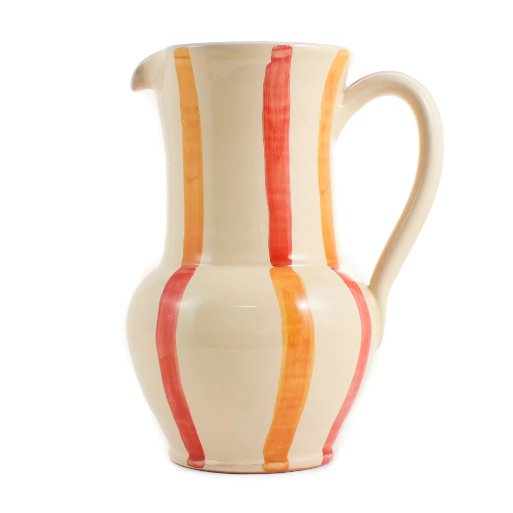 New Puglia Yellow and Red Stripe Pitcher Tableware Brands|Jugs & Bottles