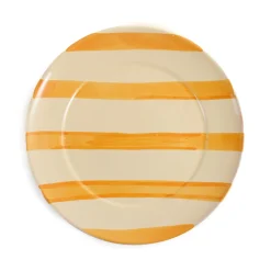 New Puglia Yellow Stripe Dinner Plate, 27cm Plates|Crockery & Dinnerware