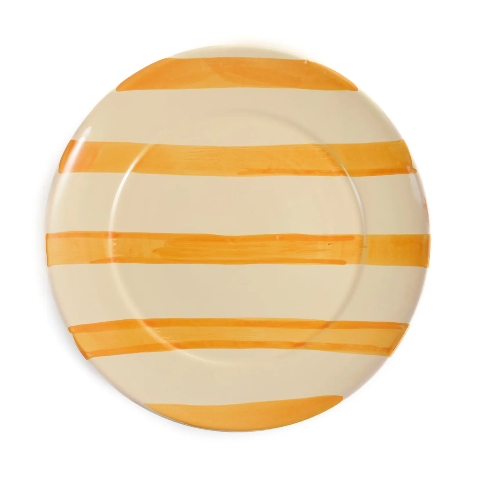 New Puglia Yellow Stripe Dinner Plate, 27cm Plates|Crockery & Dinnerware