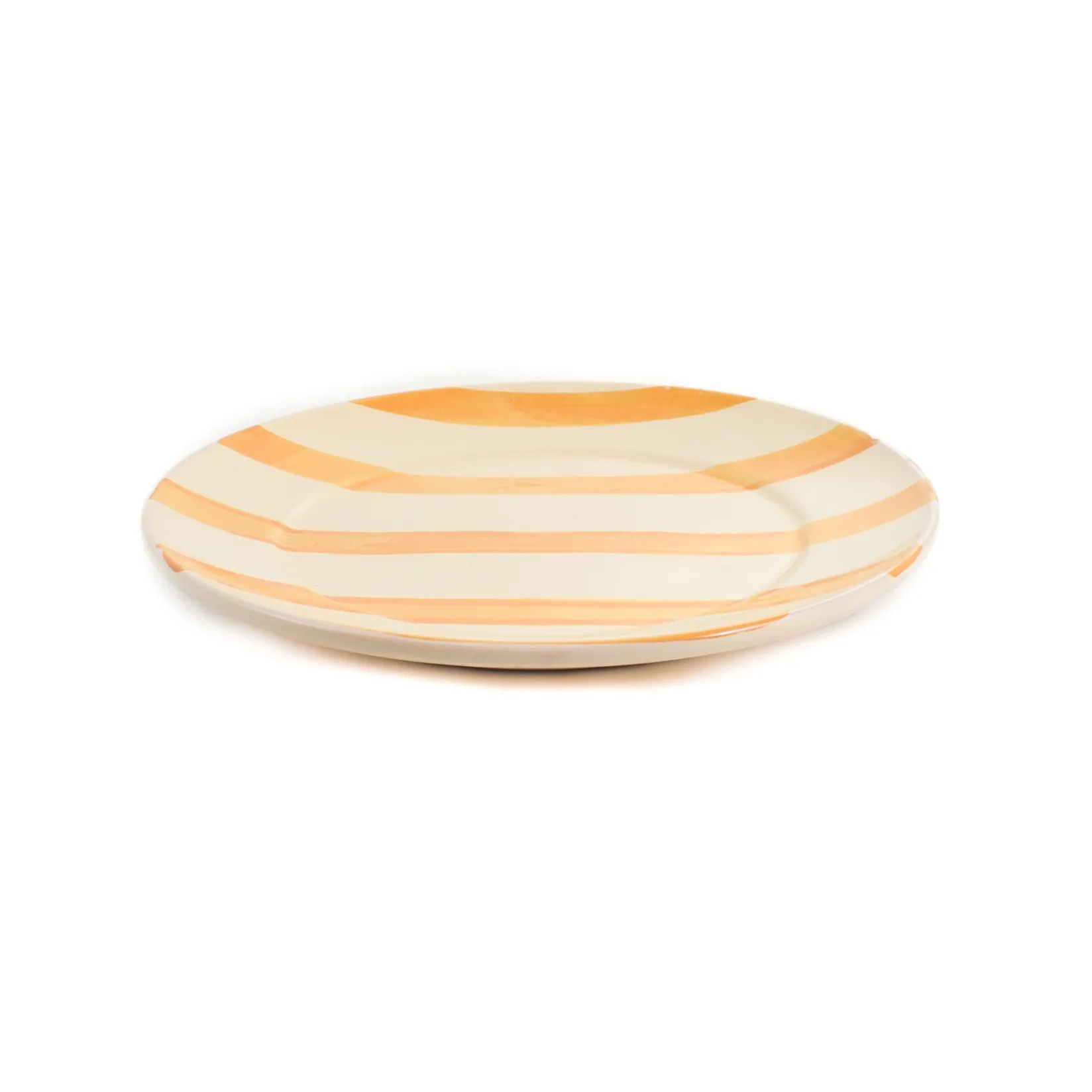 New Puglia Yellow Stripe Dinner Plate, 27cm Plates|Crockery & Dinnerware