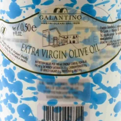 Discount Puglian Extra Virgin Olive Oil in Light Blue Splatter Ceramic Bottle, 500ml Ingredients Brands|Oil, Vinegar & Dressings